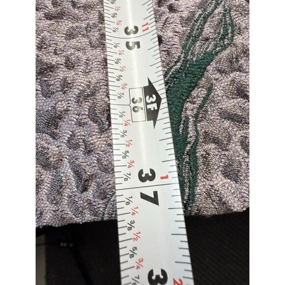 Carolina Herrera Textured Metallic Brocade Mini Dress Gray Green Floral Sz 6 - Picture 12 of 16